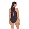 Maillot de bain une pièce Zippé Col Hauteur Femme Noir Taille 36-M Zoggs 462554BK36