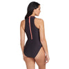 Maillot de bain une pièce Zippé Col Hauteur Femme Noir Taille 40-XL Zoggs 462554BK40