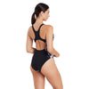 Maillot de bain une pièce Marble Powerback Femme Noir-Blanc Taille 32-XS Zoggs 462569BK32