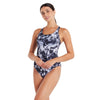Maillot de bain une pièce Marble Powerback Femme Noir-Blanc Taille 32-XS Zoggs 462569BK32