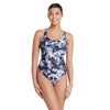 Maillot de bain une pièce Marble Powerback Femme Noir-Blanc Taille 32-XS Zoggs 462569BK32