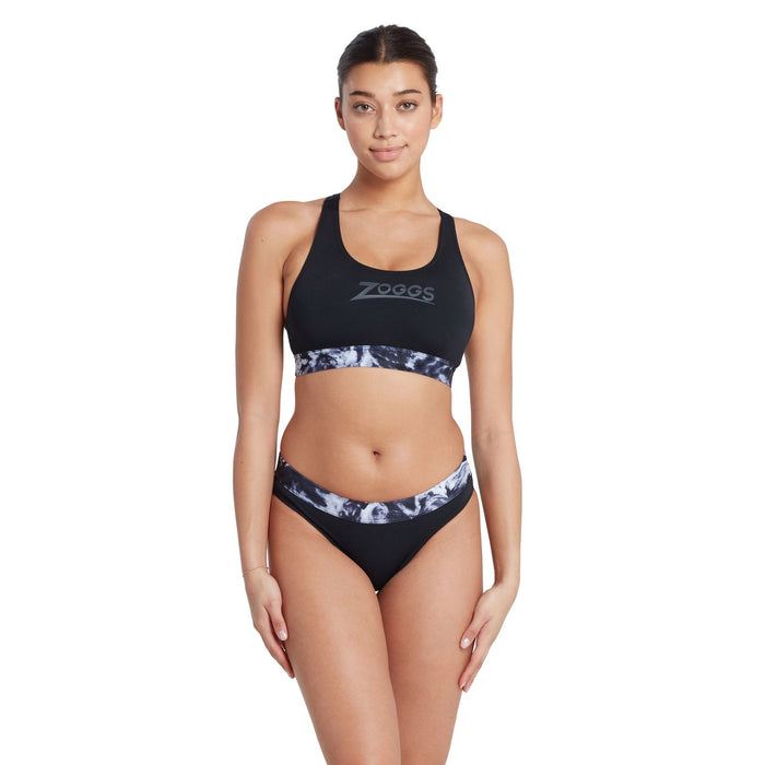 Maillots de bain deux pièces Marble Actionback Noir-Blanc Taille 32-XS Zoggs 462571BK32