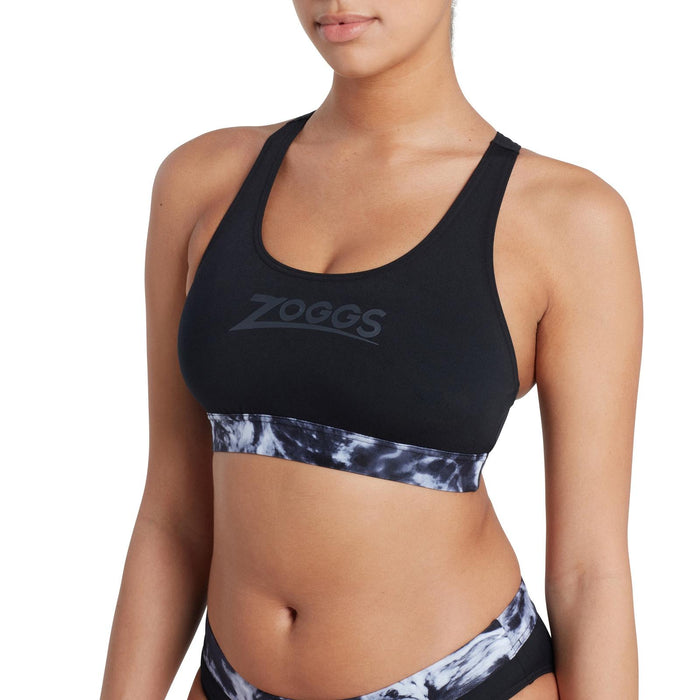 Maillots de bain deux pièces Marble Actionback Noir-Blanc Taille 36-M Zoggs 462571BK36