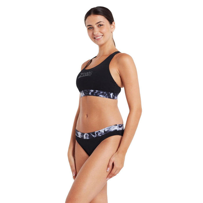 Maillots de bain deux pièces Marble Actionback Noir-Blanc Taille 36-M Zoggs 462571BK36