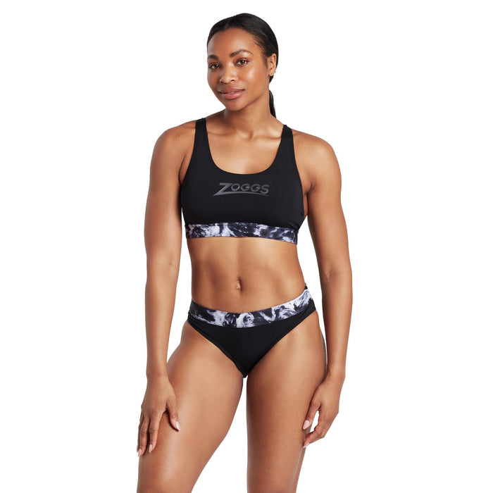 Maillots de bain deux pièces Marble Actionback Noir-Blanc Taille 36-M Zoggs 462571BK36