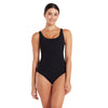 Maillot de bain une pièce Scoopback Argent Ligné Noir Taille 28-XXXS Zoggs 462577BK28