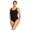 Maillot de bain une pièce Scoopback Argent Ligné Noir Taille 28-XXXS Zoggs 462577BK28