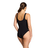 Maillot de bain une pièce Scoopback Argent Ligné Noir Taille 28-XXXS Zoggs 462577BK28