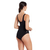 Maillot de bain une pièce Scoopback Argent Ligné Noir Taille 28-XXXS Zoggs 462577BK28
