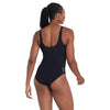 Maillot de bain une pièce Scoopback Argent Ligné Noir Taille 28-XXXS Zoggs 462577BK28
