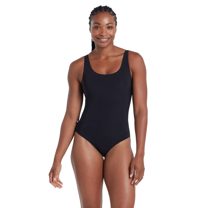 Maillot de bain une pièce Scoopback argenté noir Taille 48-5XL Zoggs 462577BK48