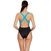 Maillot de bain one-piece Toronto Flyback Noir-Turquoise Taille 40-XL Zoggs 462579BKTQ40