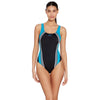 Maillot de bain one-piece Toronto Flyback Noir-Turquoise Taille 50-6XL Zoggs 462579BKTQ50