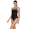 Maillot de bain one-piece Tokyo Iceback Noir-Gris Taille 38-L Zoggs 462580BKGY38