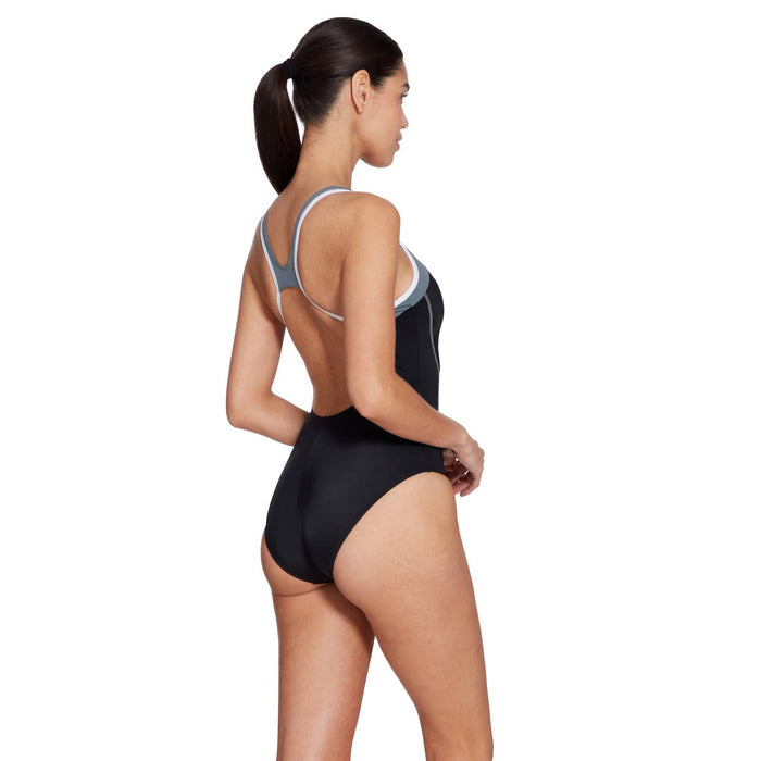 Maillot de bain one-piece Tokyo Iceback Noir-Gris Taille 40-XL Zoggs 462580BKGY40