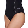 Maillot de bain une pièce Tokyo Iceback Noir-Gris Taille 50-6XL Zoggs 462580BKGY50