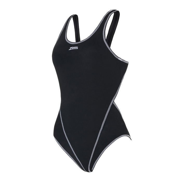 Maillot de bain une pièce Melbourne Haxback Noir-Blanc Taille 28-XXXS Zoggs 462585BKWH28