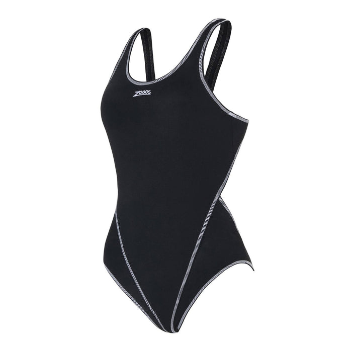 Maillot de bain une pièce Melbourne Haxback Noir-Blanc Taille 32-XS Zoggs 462585BKWH32