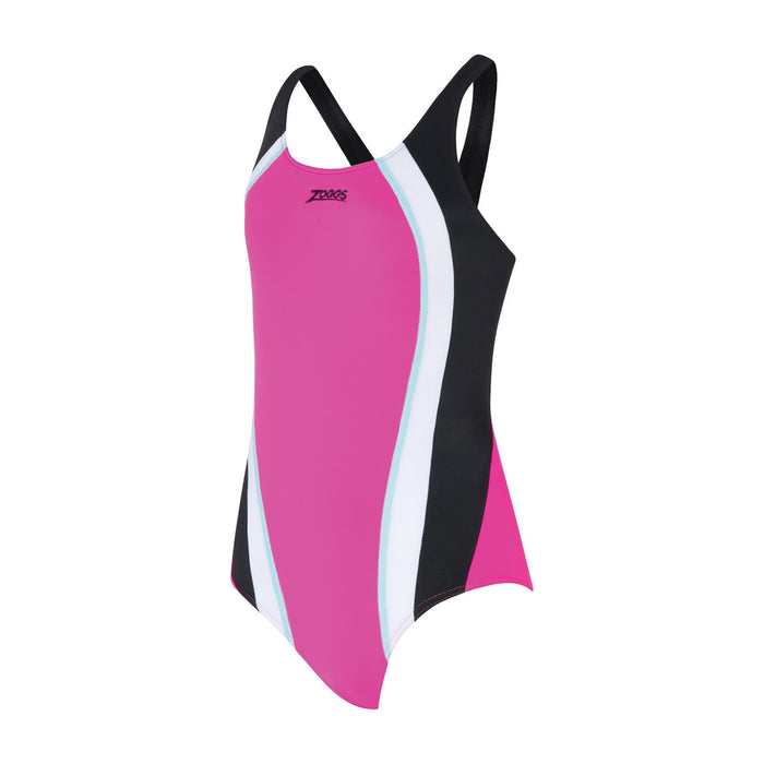 Maillot de bain une pièce Toronto Flyback Fille Magenta-Noir Taille 32-12A Zoggs 463314MGBK32