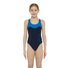 Maillot de bain une pièce Tokyo Iceback Fille Marine-Bleu-Clair Taille 32-12A Zoggs 463315NVLB32