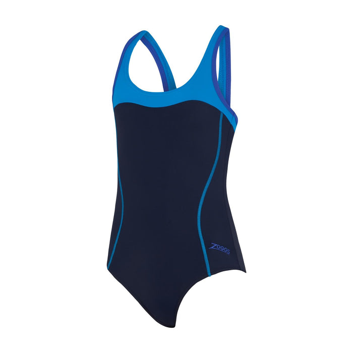 Maillot de bain une pièce Tokyo Iceback Fille Marine-Bleu-Clair Taille 32-12A Zoggs 463315NVLB32