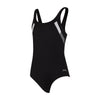 Maillot de bain une pièce Sydney U Dos Fille Noir-Blanc Taille 30-10A Zoggs 463316BKWH30