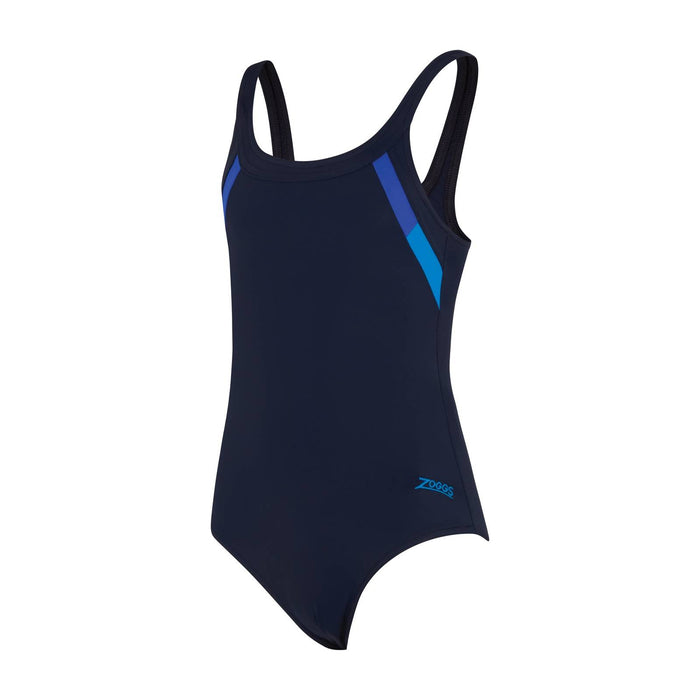 Maillot de bain une pièce Sydney U Dos Fille Marine-Bleu Clair Taille 34-14A Zoggs 463316NVLB34