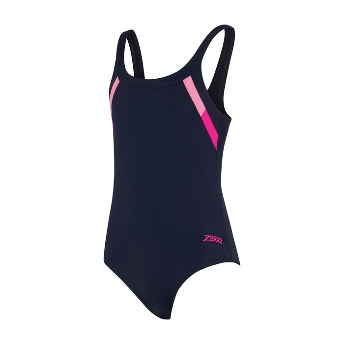 Maillot de bain une pièce Sydney U Dos Fille Marine-Rose Taille 34-14A Zoggs 463316NVPK34