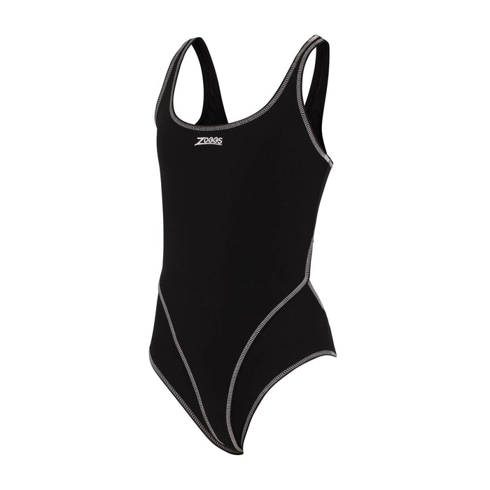 Maillot de bain une pièce Melbourne Haxback Fille Noir-Blanc Taille 28-8A Zoggs 463317BKWH28