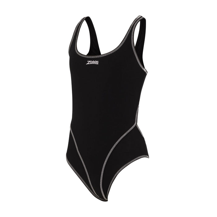 Maillot de bain une pièce Melbourne Haxback Fille Noir-Blanc Taille 30-10A Zoggs 463317BKWH30