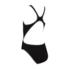 Maillot de bain une pièce Melbourne Haxback Fille Noir-Blanc Taille 34-14A Zoggs 463317BKWH34