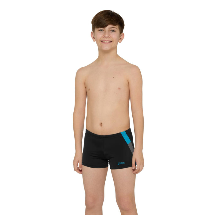 Boxer de natation Sydney 21 Garçon Noir-Turquoise Taille 23-6A Zoggs 463483BKTQ23
