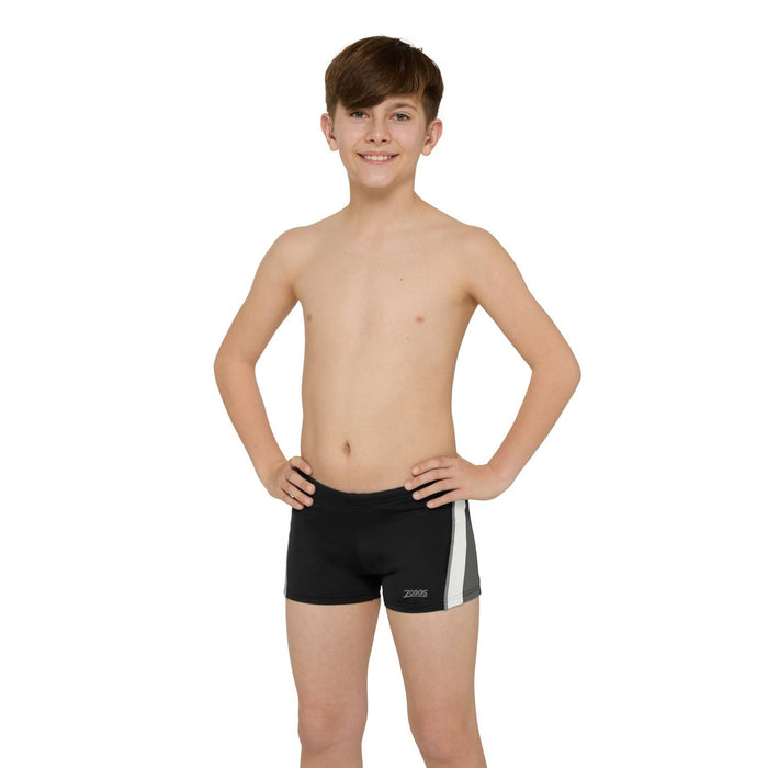 Boxer de natation Toronto Hip Racer 21 Garçon Noir-Gris Taille 25-10A Zoggs 463484BKGY25