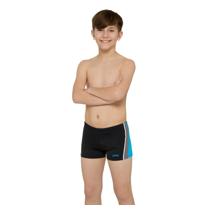 Boxer de natation Toronto Hip Racer 21 Garçon Noir-Turquoise Taille 24-8A Zoggs 463484BKTQ24