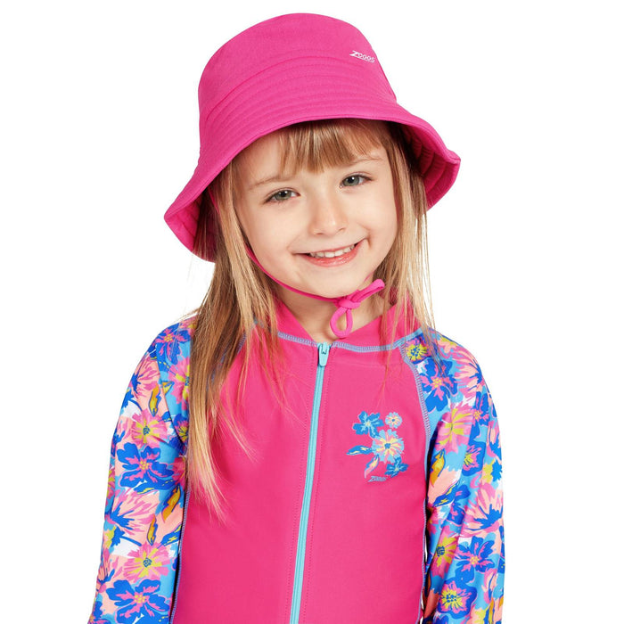 Chapeau de soleil Barlins seau fille rose taille unique Zoggs 463700PKEM