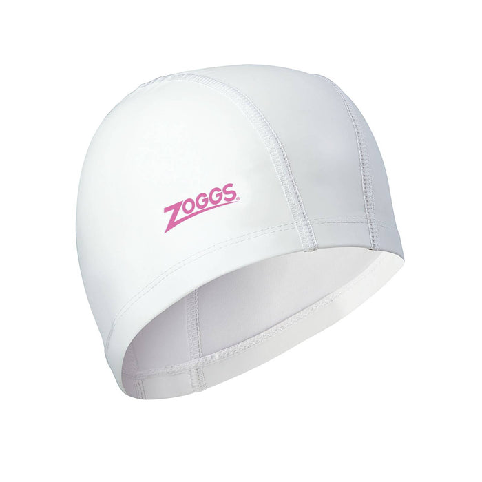 Bonnet de bain Nylon Spandex Pu Revêtu Blanc-Rose Zoggs 465034WHPK