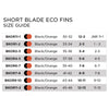 Palmes de natation courte lame Éco Noir-Orange EU 41-42-UK 7-8-US 8-9 Zoggs 465220BKOR78