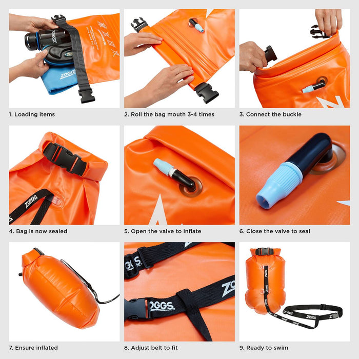 Bouée de bain gonflable Haute Visibilité Orange Zoggs 465302OR