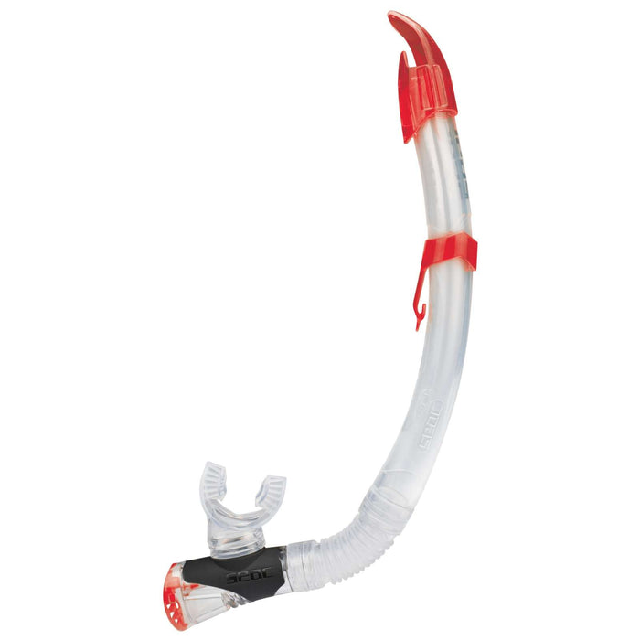 Tuba de snorkeling plongée Fast Tech Clear-Rouge Seac 476R