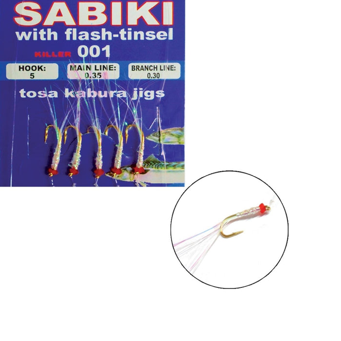 Rigs Sabiki avec tinsel flash Killer 20pcs №5 Expert Predator 4826405