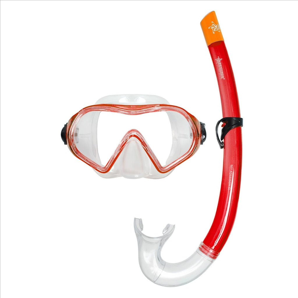 Kit de snorkeling Podeison Transparent-Rouge Abysstar 50052RD