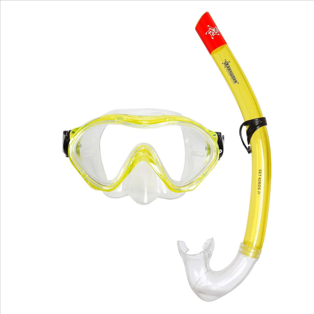 Kit de snorkeling Kiros Enfants Transparent-Jaune Abysstar 50053YLL