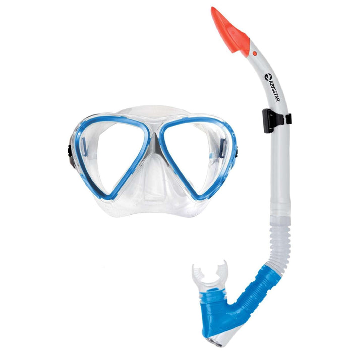 Kit de Snorkeling Coral Transparent-Bleu Abysstar 50055BL