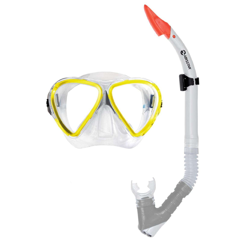 Kit de Snorkeling Coral Transparent-Jaune Abysstar 50055YL