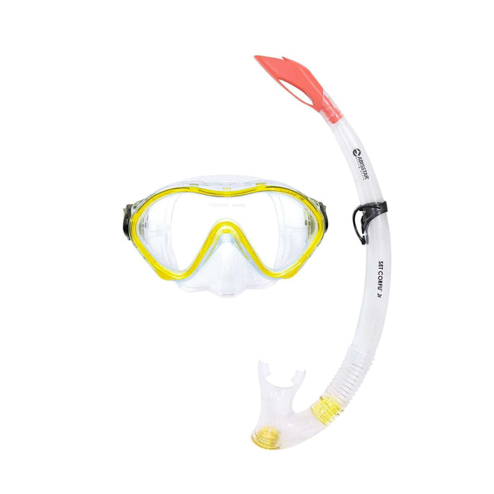 Kit de Snorkeling Corfu Enfants Transparent-Jaune Abysstar 50056YL