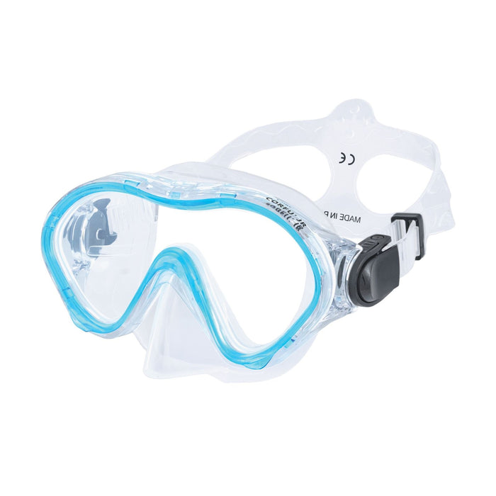 Masque de Plongée Snorkeling Corfu Enfants Transparent-Bleu Abysstar 50065AQ