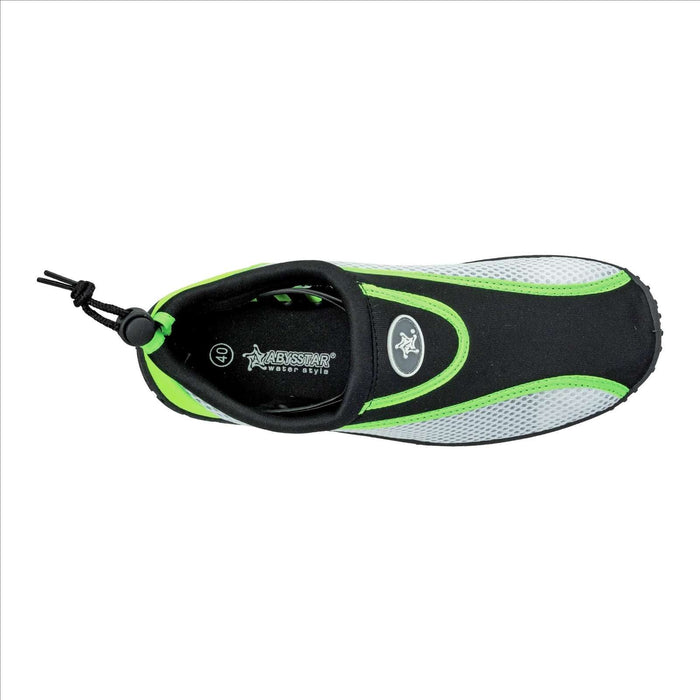 Chaussures Aquatiques Océan Noir-Blanc-Vert Taille 36 Abysstar 50087