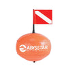 Bouée sphérique avec drapeau amovible orange 38cm Abysstar 50100