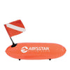 Bouée en nylon torpille avec drapeau amovible orange 80x40cm Abysstar 50102