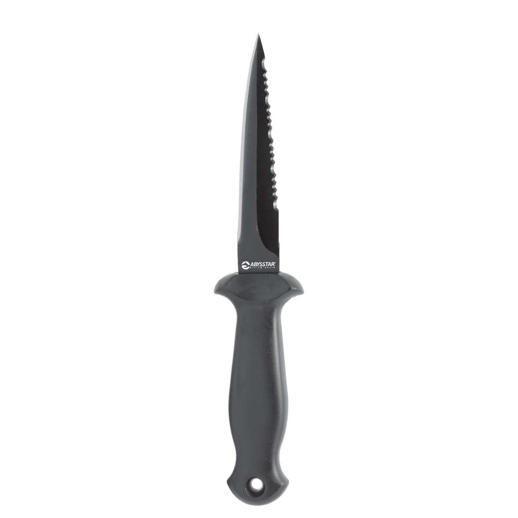 Couteau de Plongée Squash-12 Noir 12cm Abysstar 50170